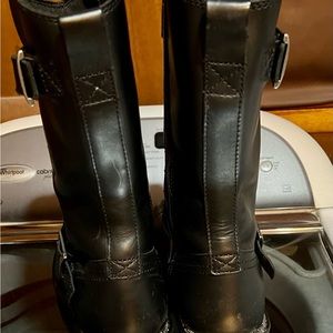 Worn four times .But they are still really nice riding boots.